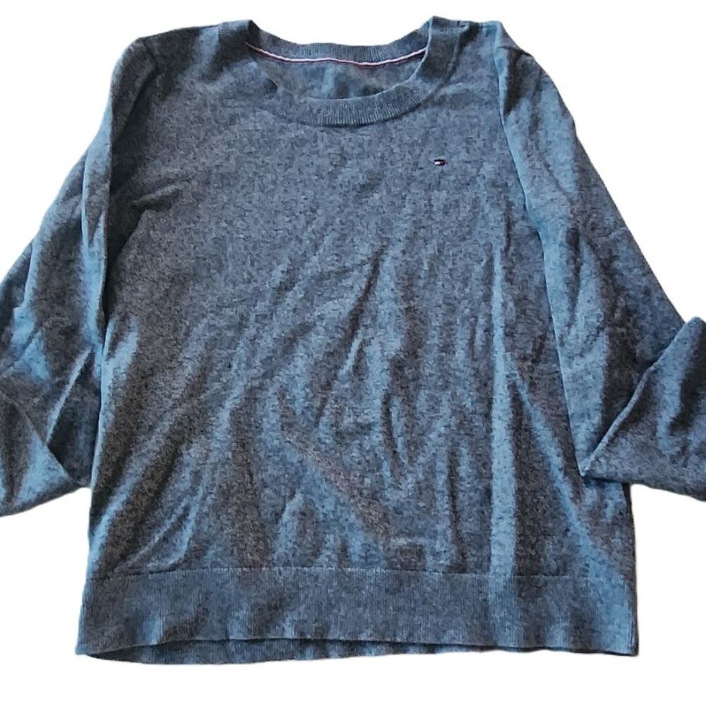 Tommy Hilfiger Pullover Long Sleeve Sweater-Dark Grey-Juniors Sz Med